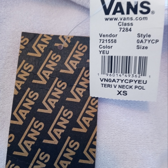 Vans Pastel Purple Terry V-neck Tennis Prep Casual Comfy Garden Girl Polo Dress - Picture 8 of 9